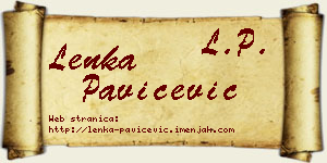 Lenka Pavičević vizit kartica
